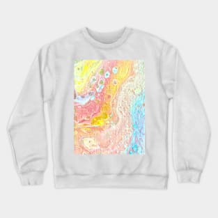 Cotton candy pouring art Crewneck Sweatshirt